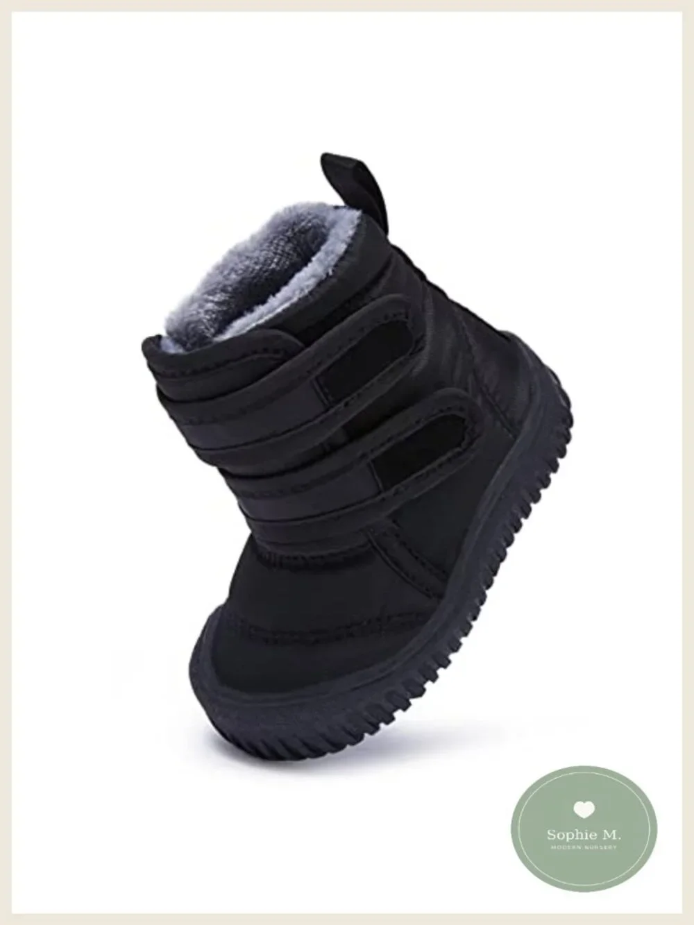 Toddler Snow Boots Winter Shoes Boys Girls Faux Fur Lined Anti-Slip